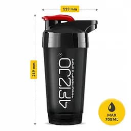 Шейкер спортивний 4FIZJO Ultra 700 мл Black/Red (P-5905973407106) - мініатюра 7