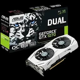 Відеокарта GeForce GTX 1070 8GB Asus Dual OC (DUAL-GTX1070-O8G) Б/В