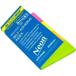 Закладки паперові Buromax Neon 50x20 мм 120 аркушів (BM.2330-98) - мініатюра 2