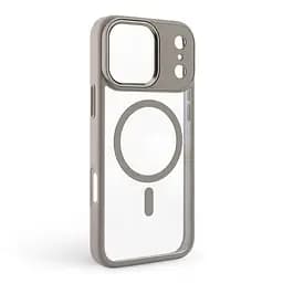Чехол Apple iPhone 17 Pro Max, Unit MagSafe, серый, прозрачный, магсейф, противоударный, магнитный, панель-накладка с поддержкой MagSafe, с поддержкой беспроводной зарядки, TPU+PC, защита всего корпуса, ударопрочный, ArmorStandart (ARM86301) - мініатюра 2