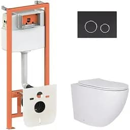 Набір Q-tap Nest 4 в 1 підвісний унітаз Robin Ultra Quiet 520x365x365 + комплект інсталяції QT13332381AW47500