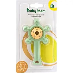 Прорізувач Baby Team силіконовий з брязкальцем (4039) - мініатюра 4