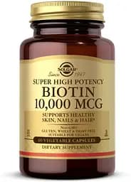 Вітаміни та мінерали Solgar Biotin 10000 mcg, 60 вегакапсул