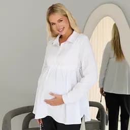 Блузка для беременных и кормящих со шнуровкой Venice Lullababe размер 4XL (54) Белый