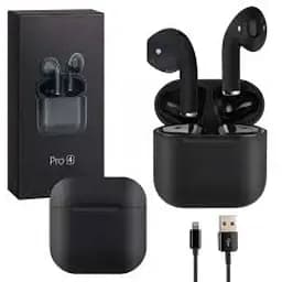 Бездротові навушники Grand TWS Pro 4 Bluetooth чорні + кабель USB - Lightning 726434182323 - мініатюра 3