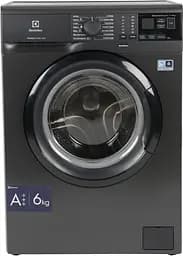Стиральная машина Electrolux с фронтальной загрузкой, 6кг, 1000, A+++, Дисплей, Черный (EW6S406BXU)