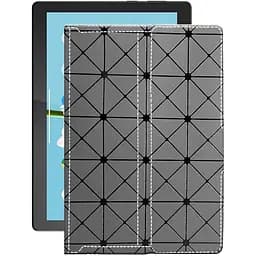 Чехол StatusCASE из экокожи для планшета Lenovo Tab M10 GHD X605FC Серый ромб