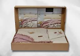 Літня постільна білизна з мусліновим покривалом-піке Selin Bej Gul La Maison pbe0051394