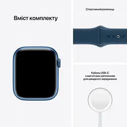 Смарт-годинник Apple Watch S7 45 BLUE AL ABY SP GPS-RUS (Grade C) Seller Refurbished - мініатюра 13