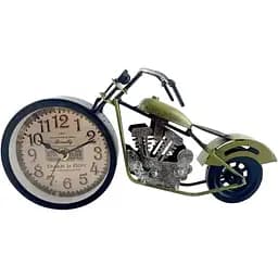 Годинник настільний Мотоцикл зелений 28х15х7.5 см