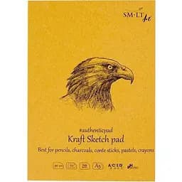 Блокнот-склейка для эскизов SM-LT Art Authentic (Kraft) А5 (14.8х21 см) 90г/м2 60л коричневый цвет