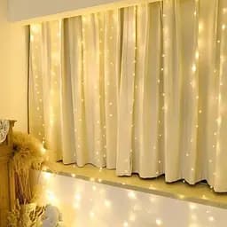 Новорічна світлодіодна гірлянда-штора Роса 3x2 м з 200 Тепло білими LED-лампочками та живленням USB - мініатюра 7
