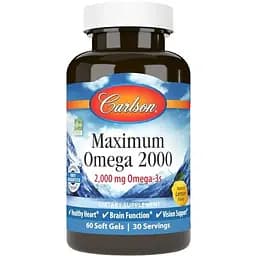 Жирні кислоти Carlson Labs Maximum Omega 2000 mg, 60 капсул