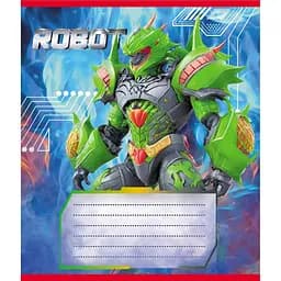 Зошит учнівський "Роботи" Leader 012-520125L-4 в лінію, 12 аркушів