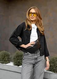 Поясная сумка бананка кожаная Sambag Tirso PSS черный 30.5 х 14 см (81113001)