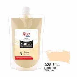 Фарба акрилова Rosa Studio Тілесна 428, 200 мл