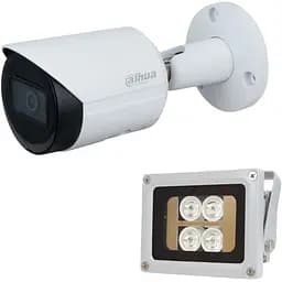 Комплект: IP-видеокамера Dahua 2 Мп DH-IPC-HFW2230SP-S-S2 (2.8 мм) + ИК-прожектор Lightwell LW4-40IR60-12