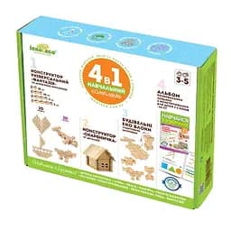 Деревянный конструктор "Учебный комплект" Igroteco 900378, 4 в 1