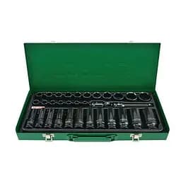 Комплект торцевих головок ударних 1/2 8-32 мм 32 од. короткі+довгі Toptul hoz0007639