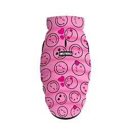 Курточка для собак Waudog Clothes малюнок Смайли на рожевому S35 В 47-50 см С 30-33 см - мініатюра 4