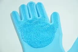 Cиліконові рукавички Magic Silicone Gloves Blue - мініатюра 5