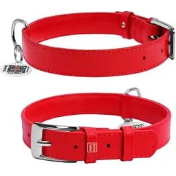 Нашийник для собак Waudog Glamour шкіряний з QR паспортом, без прикрас, M, Ш 25 мм, Дов 38-49 см (4820152560919)