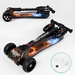 Самокат дитячий Best Scooter 60х82х64 см Чорно-жовтогарячий 000231570 - мініатюра 3