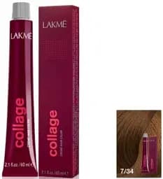 Перманентна фарба для волосся Lakme Collage Creme Hair Color відтінок 7/34 60 мл - мініатюра 2