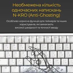 Клавіатура Ducky One 3 Mini Cherry MX Red RGB White (DKON2161ST-RUAPXPWWWSC1) UA [125719] - мініатюра 10
