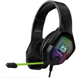 Проводная игровая гарнитура Onikuma Gaming with RGB LED X3, USB, 3.5mm, 2.2m, black