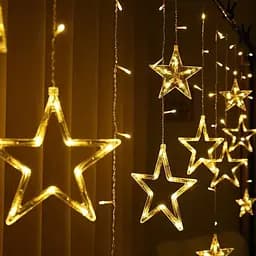 Гірлянда-штора Зірка 12PCS Light Star With пультом різні режими 30 біла (GR- 51_305)