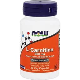 L-Карнітин Now L-Carnitine Fitness Support 500 мг 30 капсул