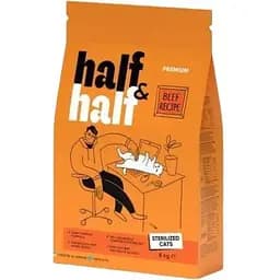 Сухой корм Half&Half для стерилизованных кошек с говядиной 8 кг