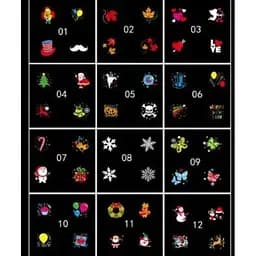 Вуличний лазерний проєктор XPRO Garden Projector Card № ZP1 (24) для Різдва, Нового року, Хелловіну з 12 різними слайдами для свят з пультом чорний (GR-67_438) - мініатюра 5