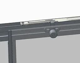 Двері в нішу Koer SR SD05-120x200-TR-01 прозоре скло Easy Clean 6 мм, хром KR5405, універсальні, прозорий, хром - мініатюра 2