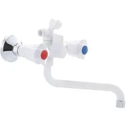 Смеситель для ванны Plamix AMA-142 Белый (без шланга и лейки) (PM0584)