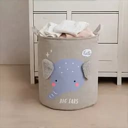 Корзина для зберігання іграшок J.G. 40х50 білизни одягу велика кошик дитячий органайзер складний в дитячу кімнату розкладний з ручками сірий - мініатюра 4