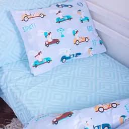 Простирадло MirSon Бязь 18-0008 Bunny Races 200x220 см (2200010283068)