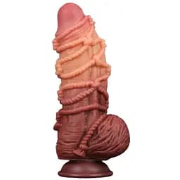Фаллоимитатор Dual-Layered 9.5'' Silicone Nature Cock 24 см коричневый