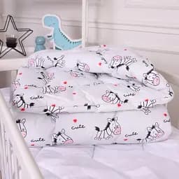 Ковдра MirSon антиалергенна дитяча зима Kids Time 20-0040 Cute white zebra 110x140 см бавовна (2200009665868) - мініатюра 2