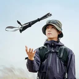 Трекінгова палиця Naturehike (CNK2450DS017) 35-110см - складна - чорна - мініатюра 9