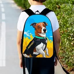 Рюкзак детский Пес Патрон 34х27см, городской ранец для мальчика с принтом (00323)