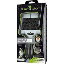 Щітка-пуходерка FURminator для котів і собак, м'яка, 20.5х9.5х1.5 см - мініатюра 3