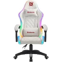 Кресло игровое Defender Energy, Класс 4, 50 мм, PU, ​​RGB, белое