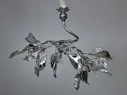 Підвісна люстра з керамічними елементами, 6 ламп, хром