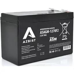 Аккумулятор Azbist Super AGM ASAGM-1270F2, Black Case, 12V 7.0Ah, Q10