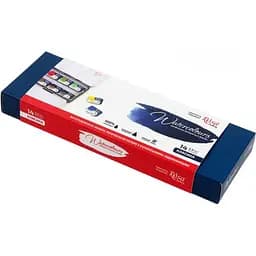 Набір акварельних фарб Clssic металевий пенал Індіго 14 кольорів х 2,5 мл кювета Rosa Gallery