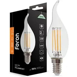 Светодиодная лампа Feron LB-159 CF37 230V 6W E14 4000K (25751)