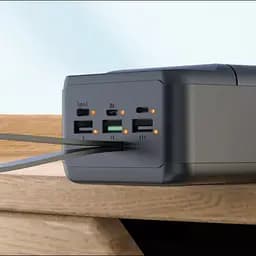 Зовнішній акумулятор Power bank XO PR159 60000mAh PD22,5W + швидке заряджання батарея заряджання Чорний - мініатюра 3
