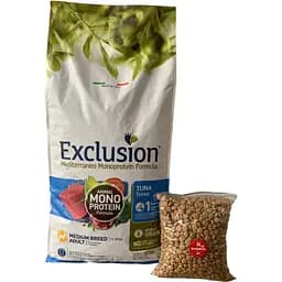Корм Exclusion Adult Tuna Medium Breed для дорослих собак середніх порід із тунцем 1кг (на вагу)
